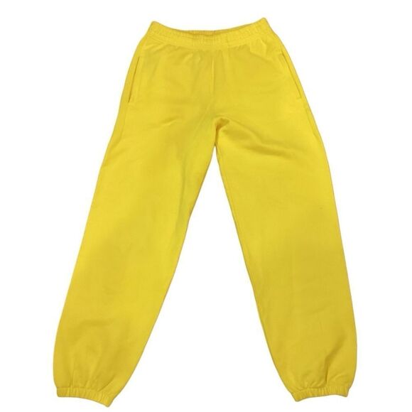 Les Girls Les Boys Slim Sweatpants Cotton Yellow Size Small - Picture 6 of 15